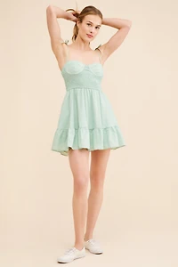 Hutch Tie Strap Smocked Bodice Dress