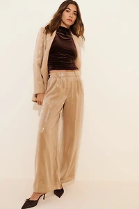 Hutch Wide-Leg Sequin Pants