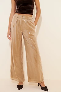 Hutch Wide-Leg Sequin Pants