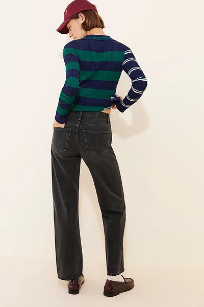 Pistola Lexi Bowed Wide Leg Jeans
