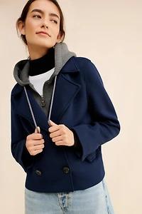 Maeve Twofer Hooded Peacoat