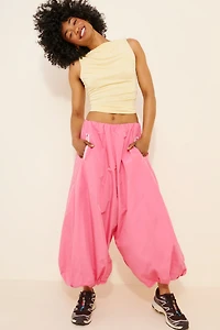 Maeve Bubble-Leg High-Rise Chino Pants