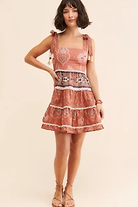 Especia Tie Strap Babydoll Mini Dress