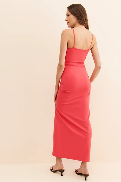 Susana Monaco Ruched Slit Dress