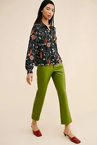Scotch & Soda Printed Balloon Sleeve Button Front Shirt