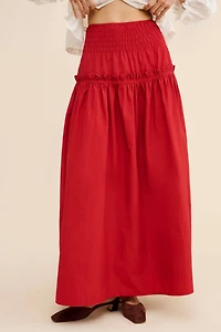Mare Smocked Waist Maxi Skirt