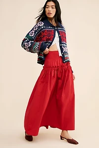 Mare Smocked Waist Maxi Skirt