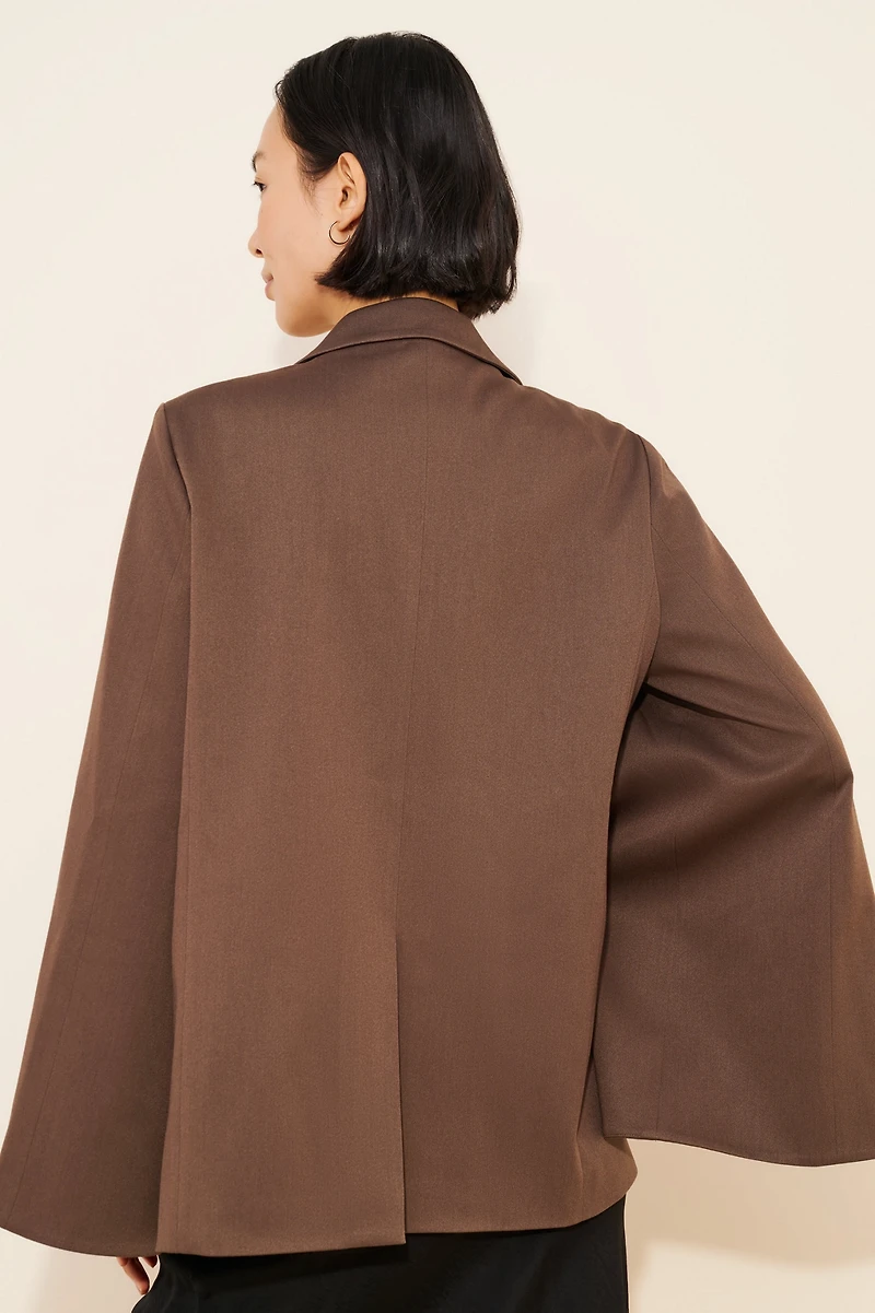 Mare Double Breasted Cape Blazer