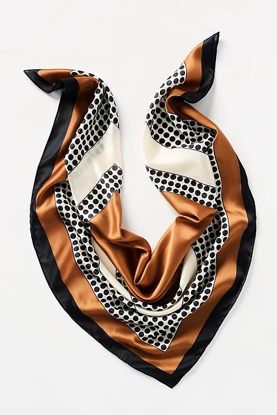Large Satin Polka Dot Scarf