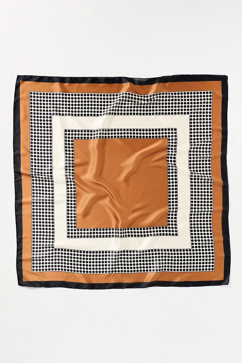 Large Satin Polka Dot Scarf