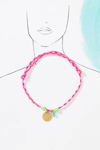 Logan Tay Dark Pink Love Rope Necklace