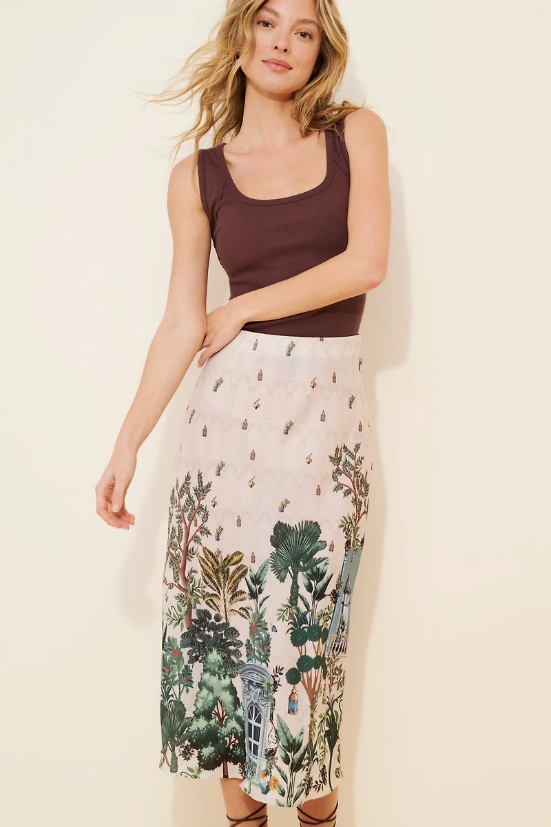 Ranna Gill Windows On The World Slip Skirt