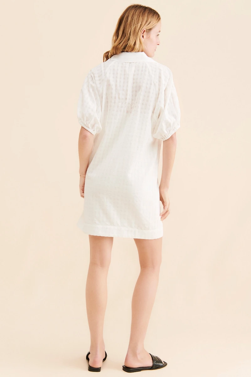 V-Neck Tiered-Sleeve Tunic Dress