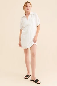 V-Neck Tiered-Sleeve Tunic Dress