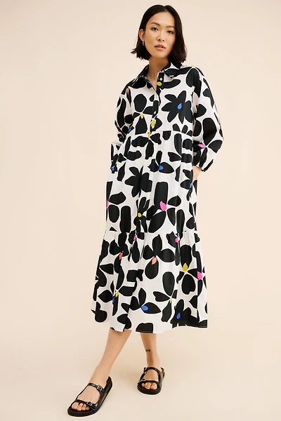Maeve The Bettina Tiered Shirt Dress