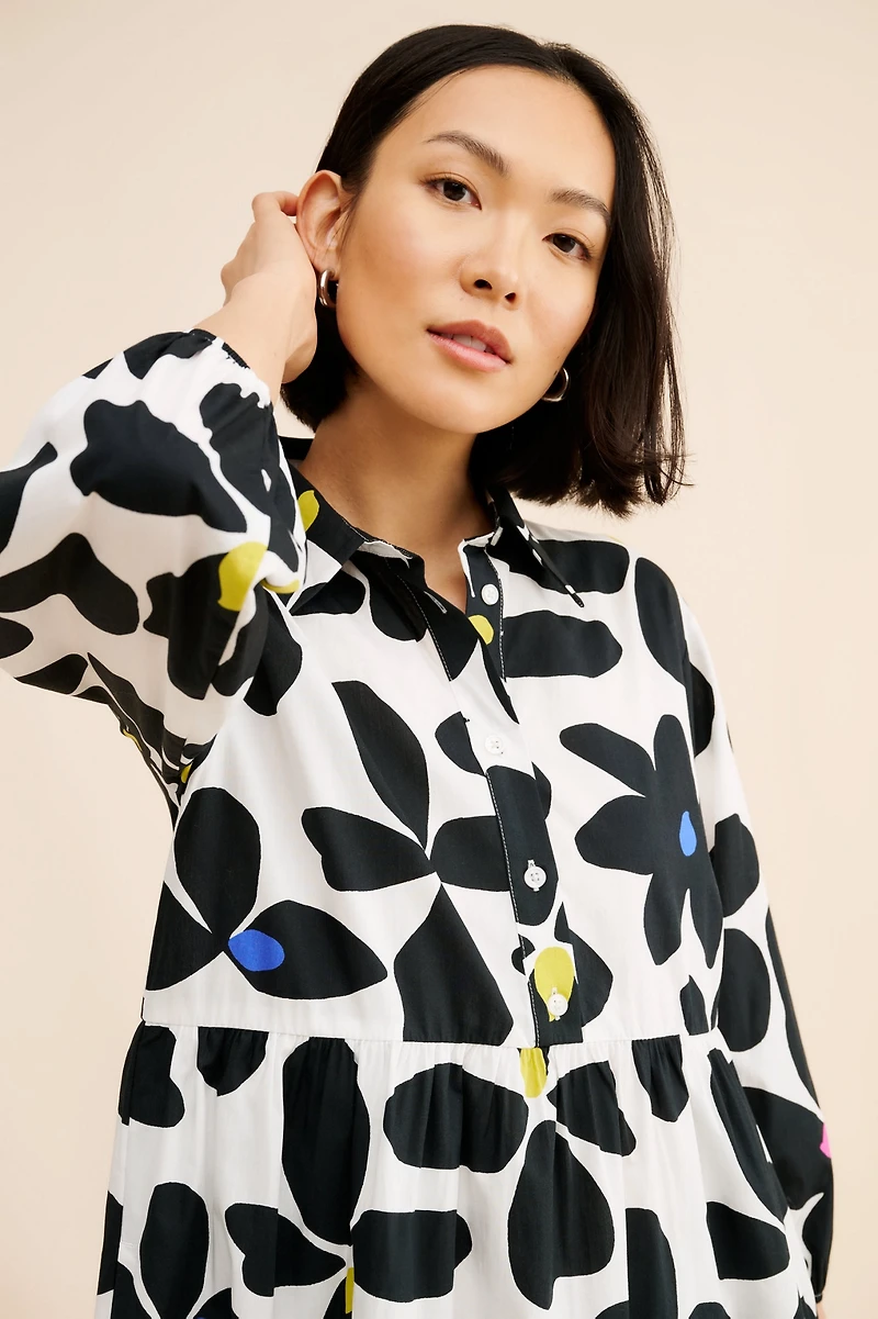 Maeve The Bettina Tiered Shirt Dress