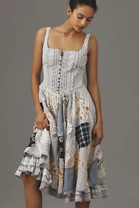 Pilcro Scoop-Neck Drop-Waist Midi Dress