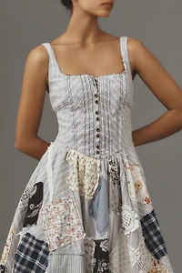 Pilcro Scoop-Neck Drop-Waist Midi Dress