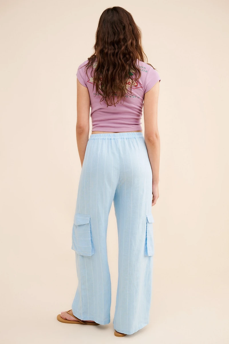 Little Lies Linen Cargo Pants