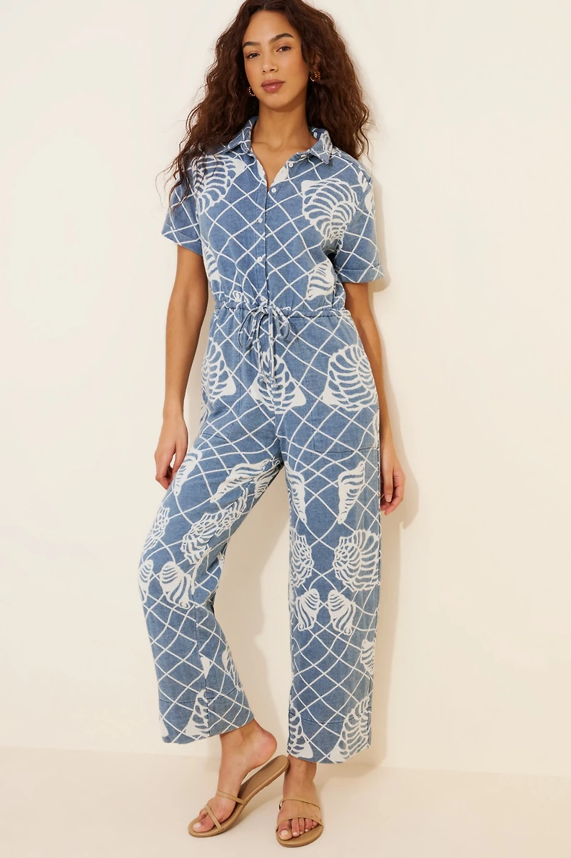 Little Lies Shell Button Jumpsuit