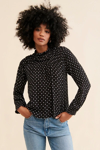 Lost + Wander High-Neck Geode Blouse