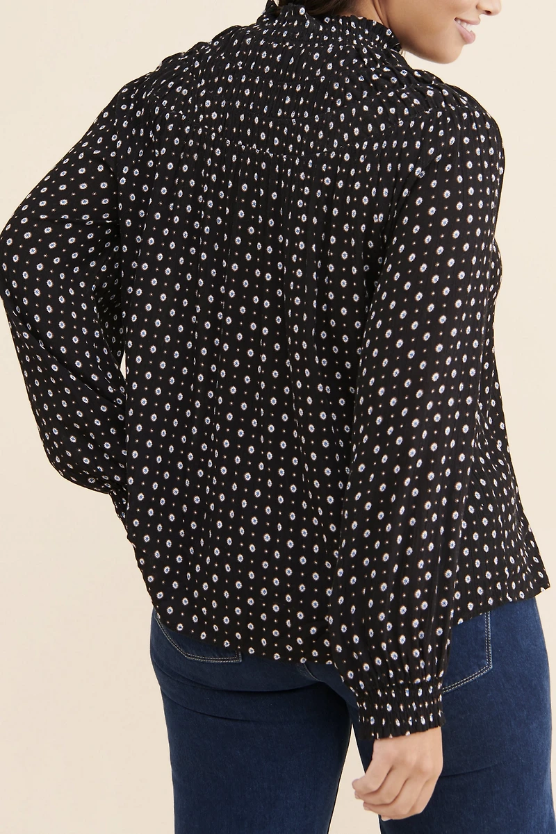 Lost + Wander High-Neck Geode Blouse