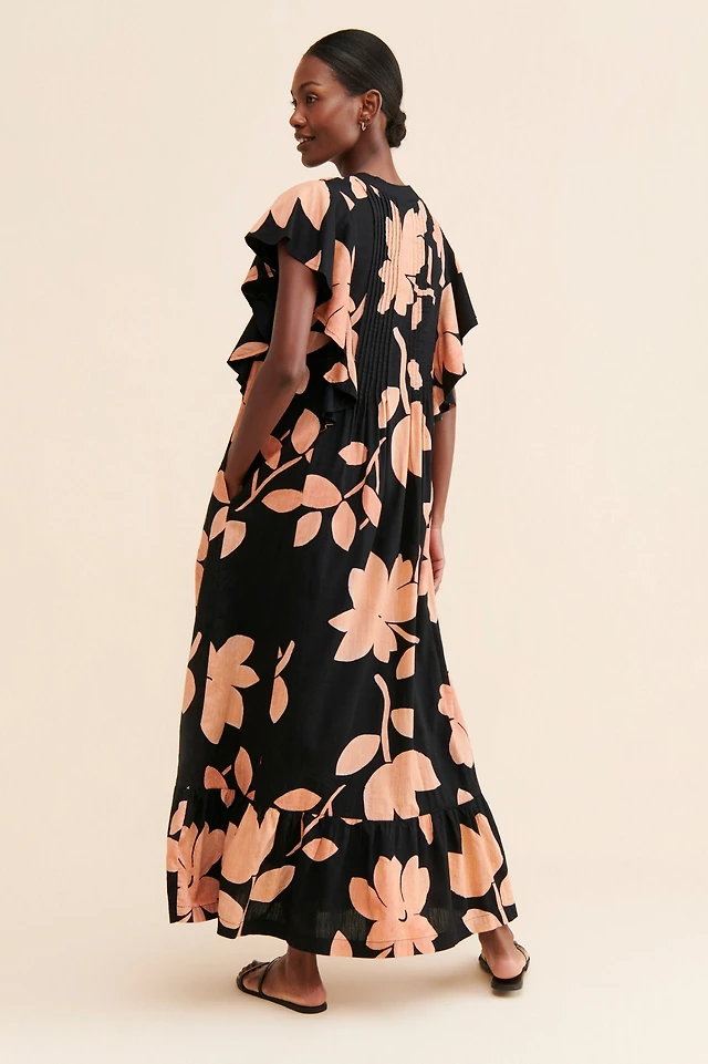 anthropologie floral dress maxi Tiered Floral Maxi Dress