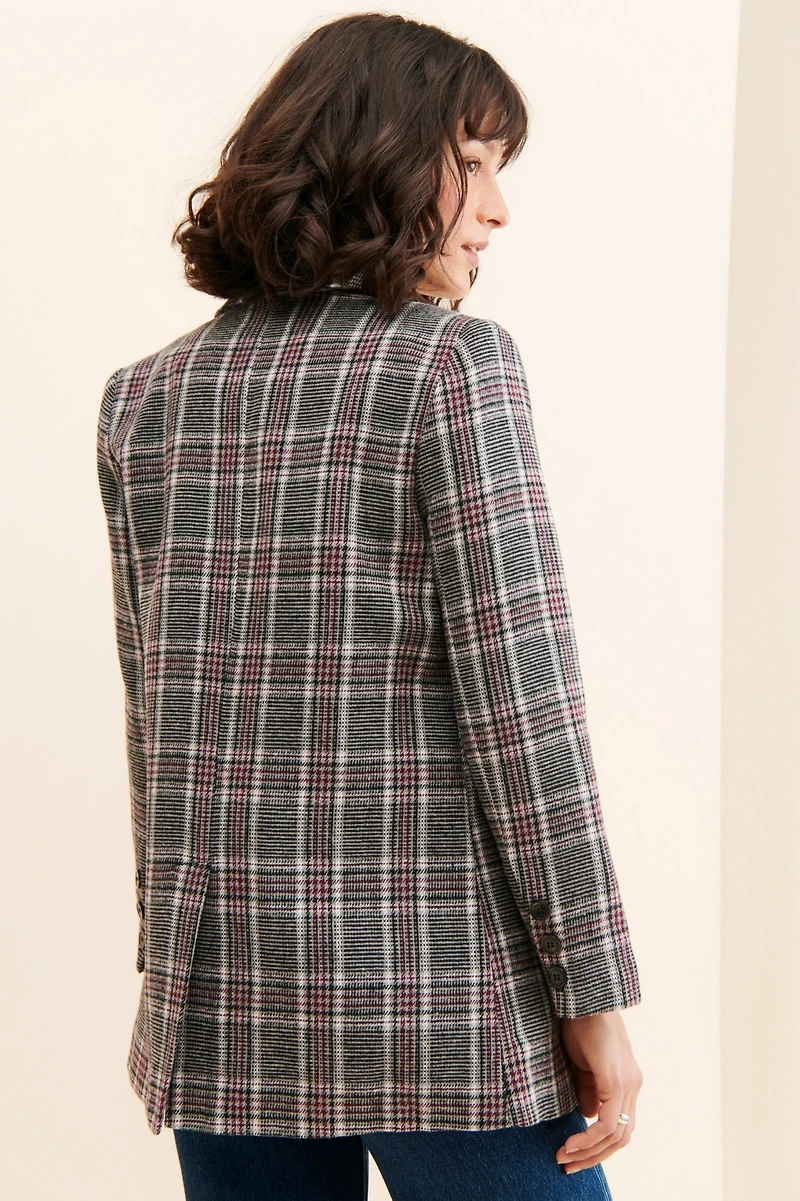 FRENCHMAUVE Plaid Emory Blazer