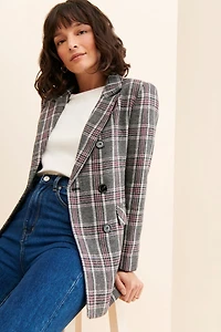FRENCHMAUVE Plaid Emory Blazer
