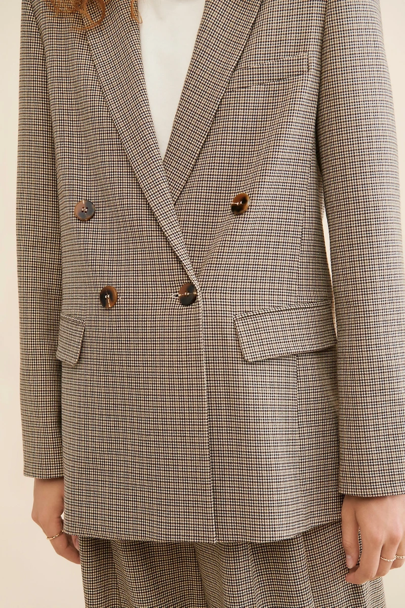 ASTR the Label Milani Houndstooth Blazer
