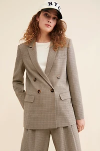 ASTR the Label Milani Houndstooth Blazer