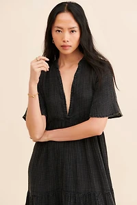 Tiered Gauze Midi Dress
