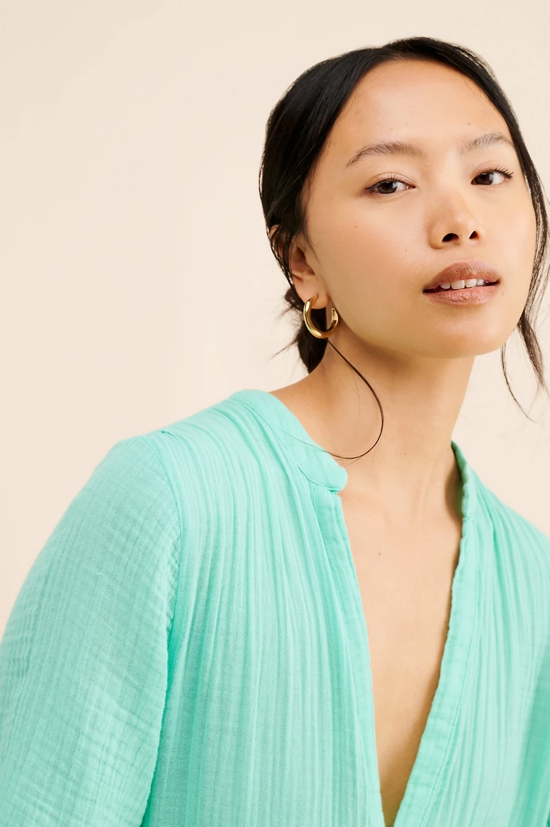Tiered Gauze Midi Dress
