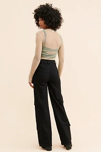 Warp + Weft Nce Cargo Wide Leg Jeans
