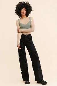 Warp + Weft Nce Cargo Wide Leg Jeans