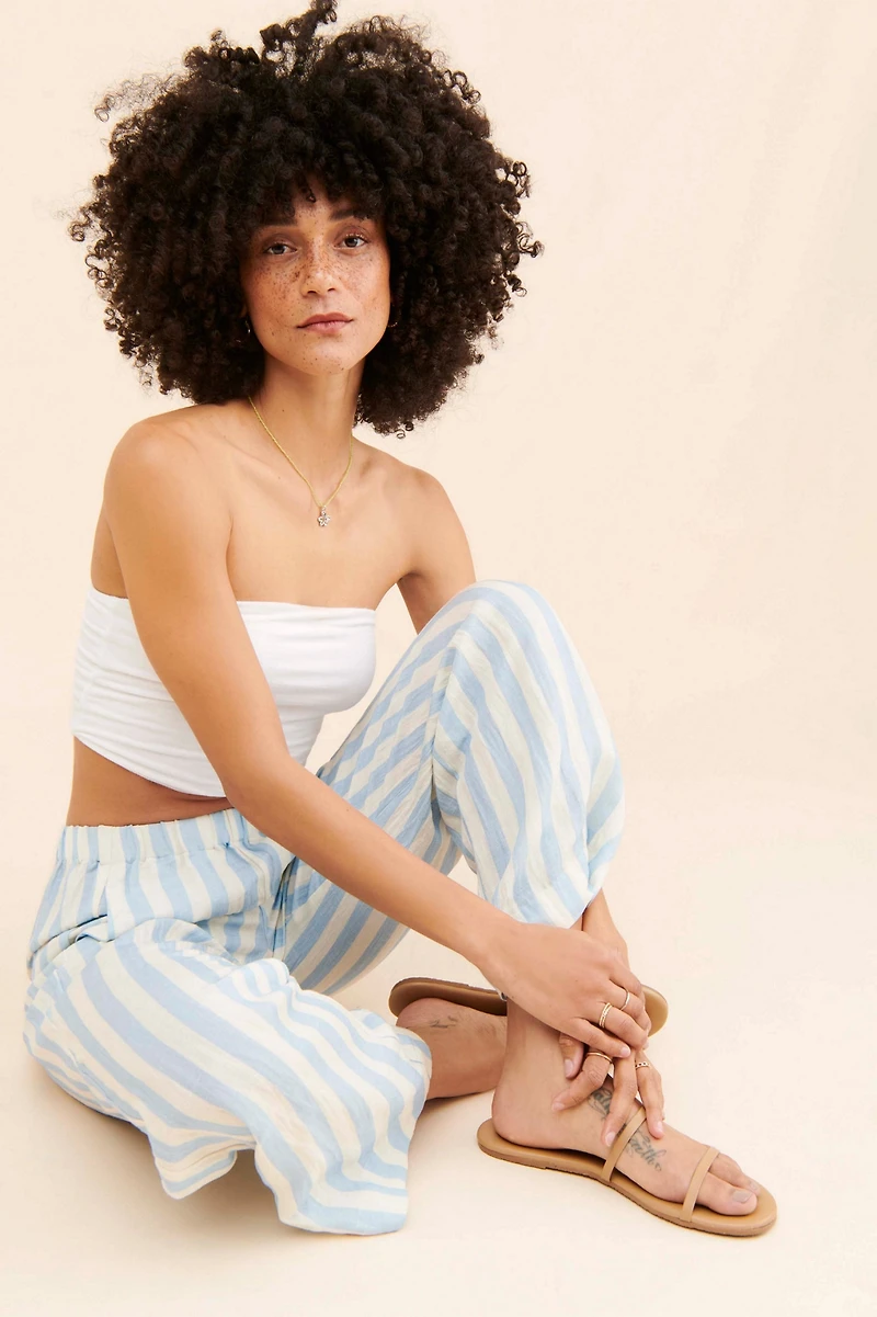 Velvet by Graham & Spencer Stripe Wide Leg Pants