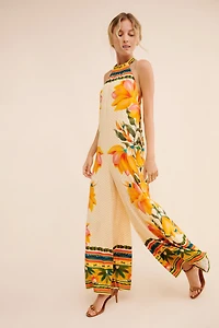 FARM Rio High Neck Wide Leg Jumpsuit