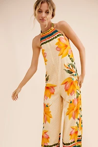 FARM Rio High Neck Wide Leg Jumpsuit