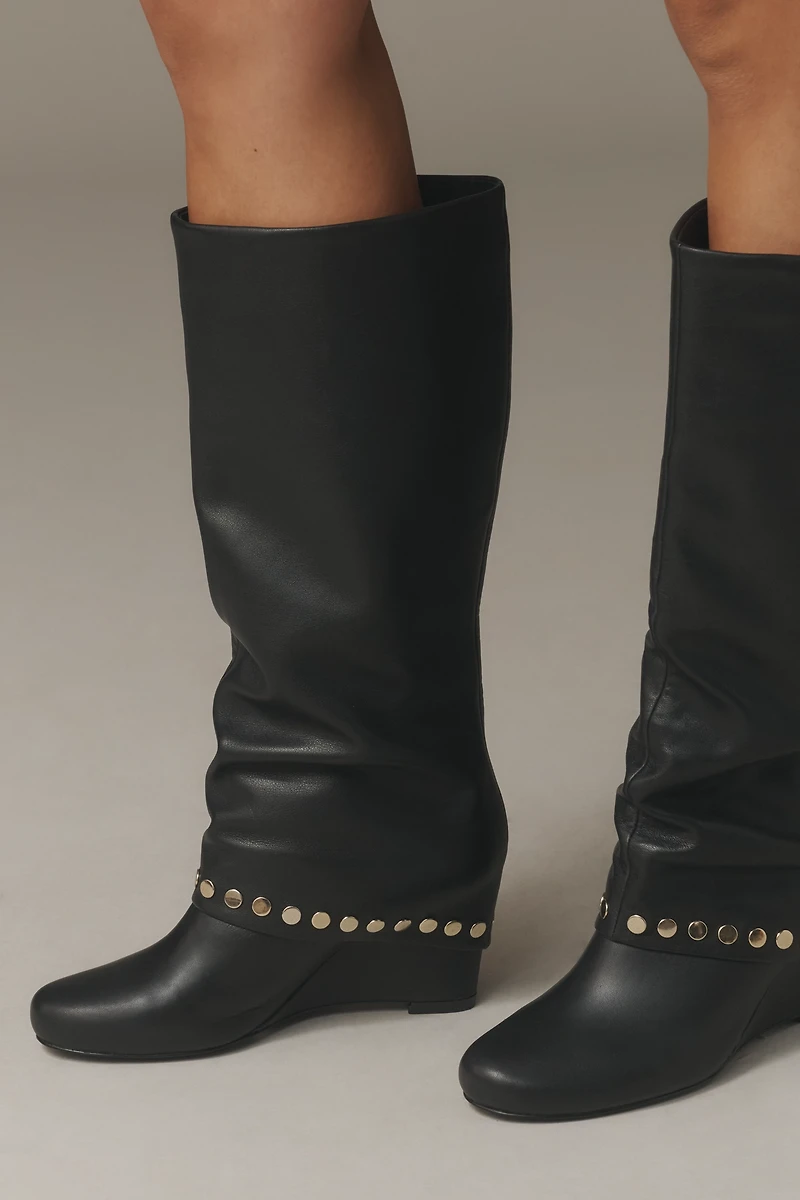 Cecelia New York Anna Slouchy Wedge Riding Boots
