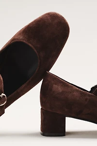 Jeffrey Campbell Top-Class Suede Mary Jane Heels