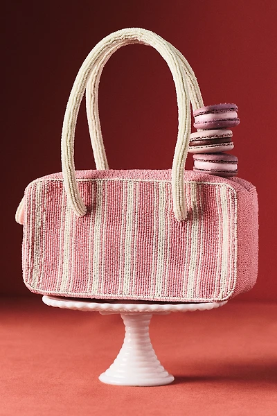 Beaded Box-Shaped Bag