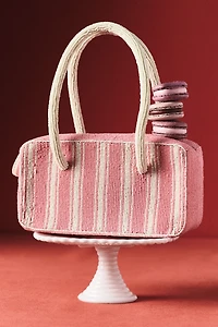 Beaded Box-Shaped Bag