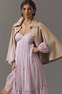 Lalavon Poncho Trench Coat