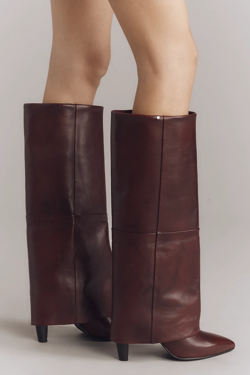 Bronx Jad-ey Smooth Leather Foldover Riding Boots