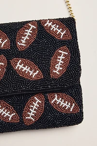 Lisi Lerch Beaded Football Clutch