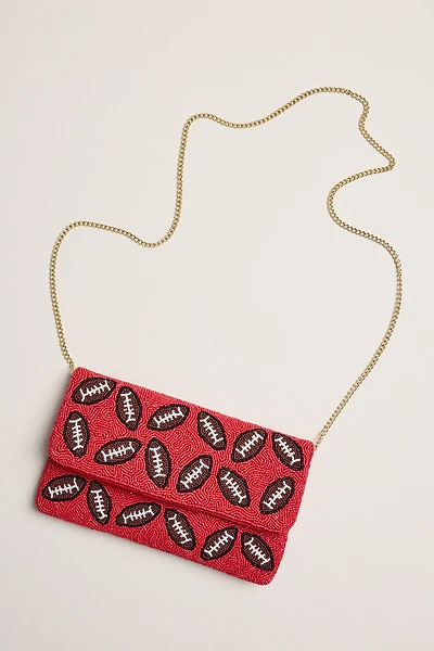 Lisi Lerch Beaded Football Clutch