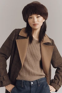 Faux-Fur Knit Cloche Hat