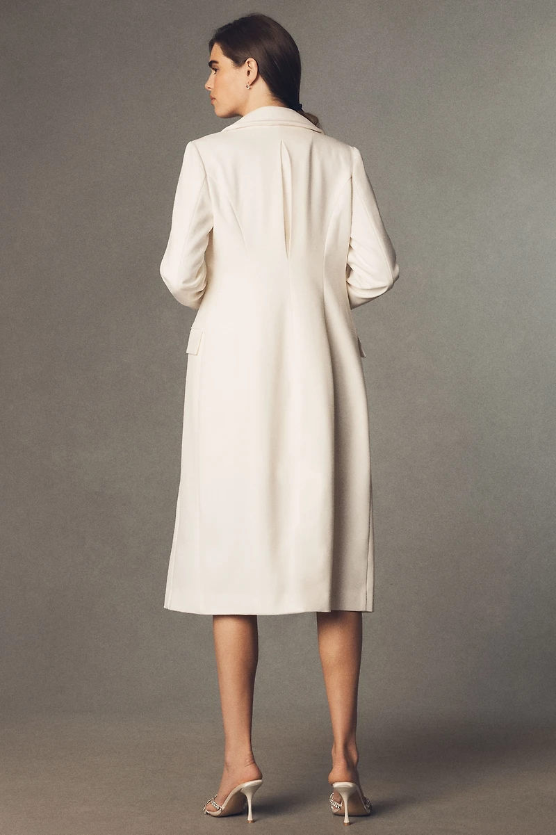Hutch Faux-Feather Double-Breasted Coat