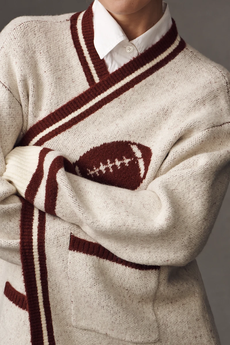 Flat White Game Day Cardigan Sweater