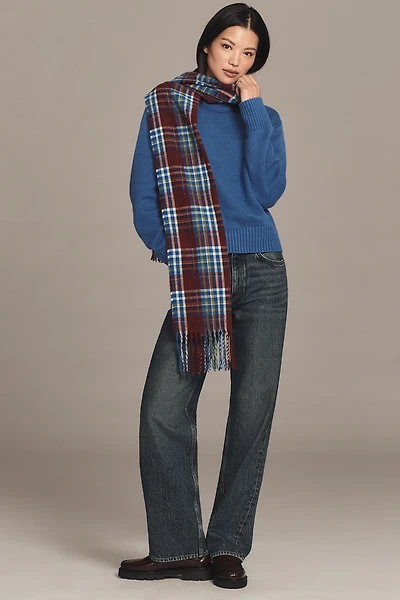 By Anthropologie Plaid Heritage Fringe Scarf